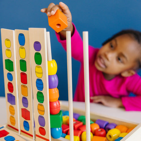 Melissa & Doug Bead Sequencing Set | Classic Pattern Recognition Learning Toy