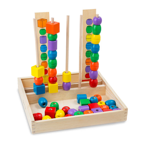 Melissa & Doug Bead Sequencing Set | Classic Pattern Recognition Learning Toy