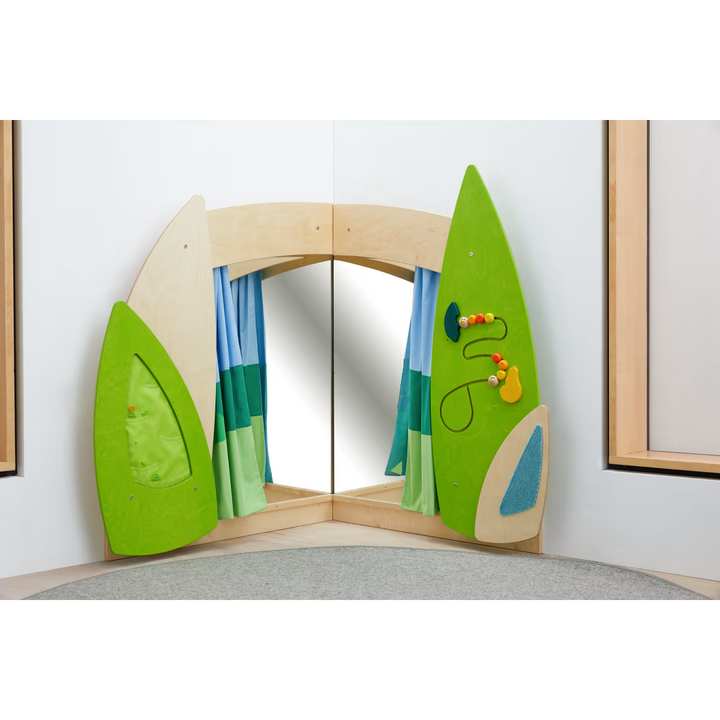 HABA Pro Corner Wall Mirror with Leaf Curtains