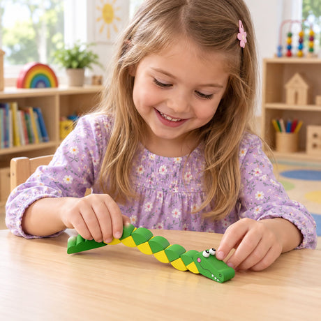 Crooked Croc Wooden Sensory Fidget Toy
