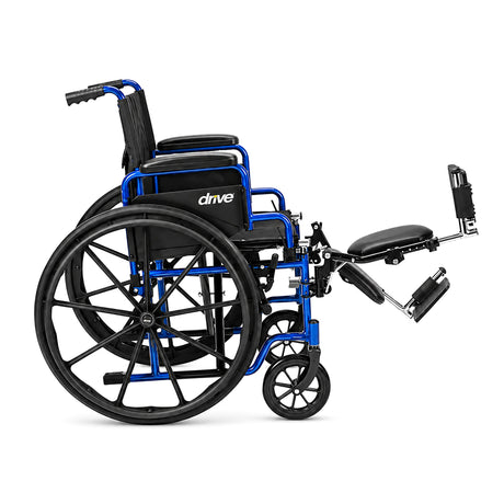 Drive Medical Blue Streak Wheelchair – Flip-Back Arms & Elevating Leg Rests