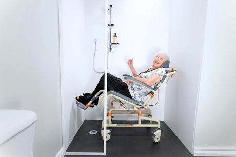 ShowerBuddy Roll-InBuddy Tilt SB3T Shower Commode Chair