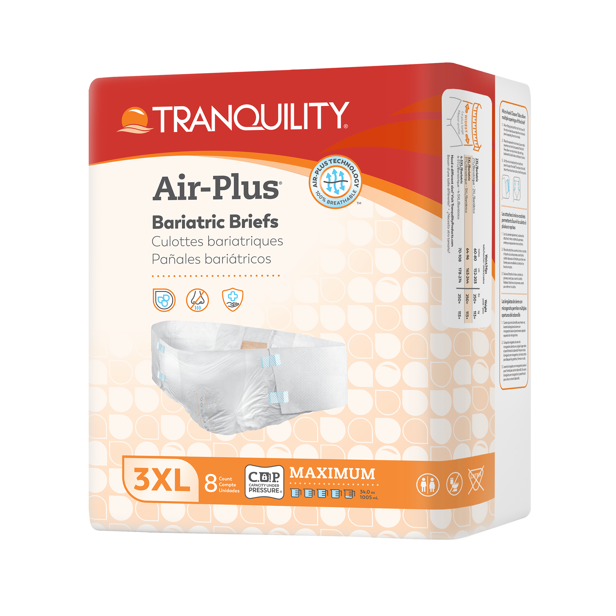 あいう BRIEFING Tranquility XL + Bariatric Disposable Brief | Diapers