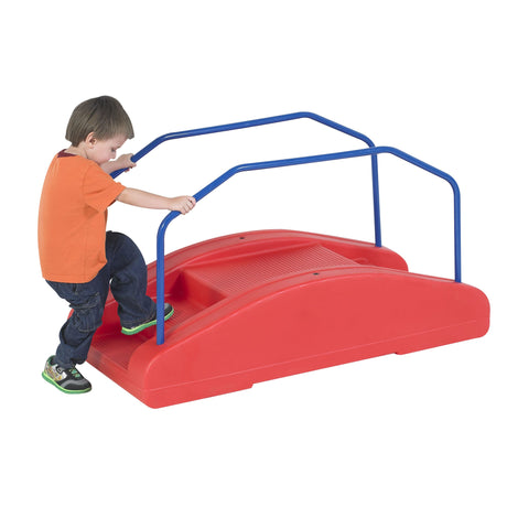 Blue Hand Rails for Red Rocker