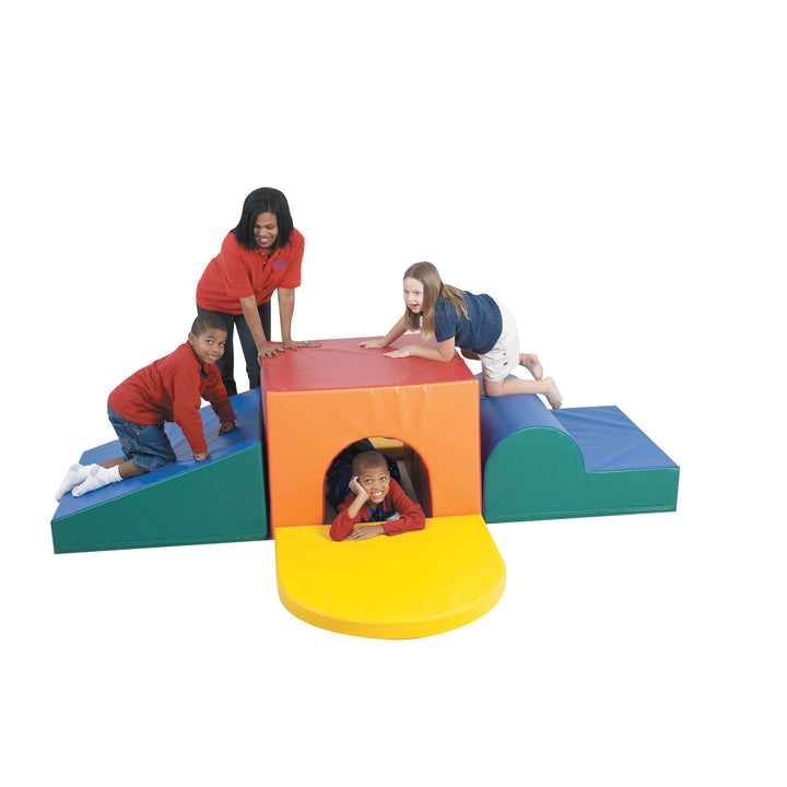 Children’s Factory School Age Tunnel Climber – Soft Play Climbing & Crawling Set