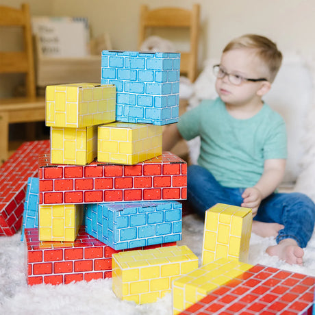 Melissa & Doug Jumbo Cardboard Blocks – Durable Building Set for Kids