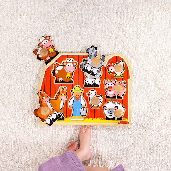 Melissa and Doug Jumbo Knob Puzzles - Farm | eSpecial Needs