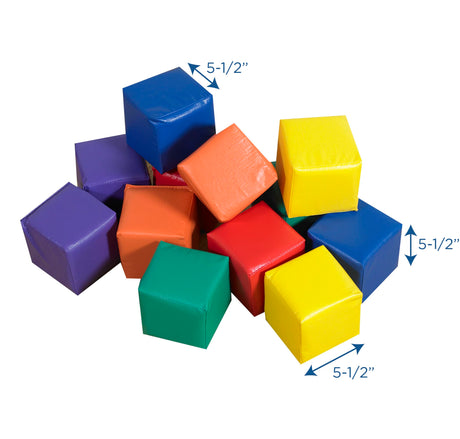 Children's Factory Toddler Baby Blocks, Set of 12 | Made in USA Soft Play Building Blocks