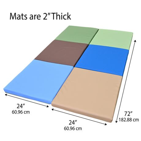 Children's Factory Tent Box Mats, Set of 2 | Folding Soft Play Mats