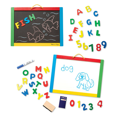 Melissa & Doug Magnetic Chalkboard & Dry-Erase Board