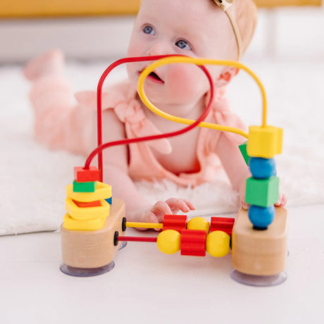 Melissa & Doug First Bead Maze – Classic Wooden Baby & Toddler Activity Toy (MPN: 3042)