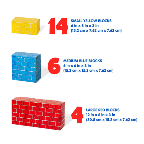 Melissa & Doug Jumbo Cardboard Blocks – Durable Building Set for Kids