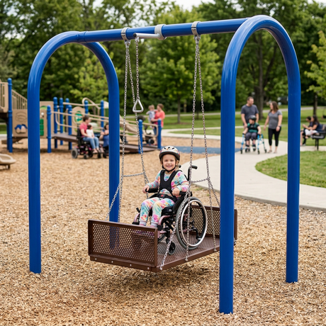 Sportsplay ADA Wheelchair Platform Arch Post Swing