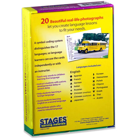 Lang O Learn: Vehicle Cards