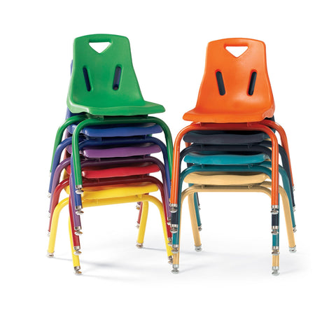 Berries Stacking Chair with Powder-Coated Legs