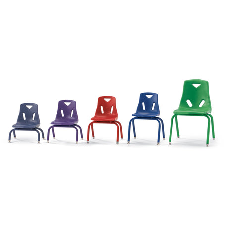 Berries Stacking Chair with Powder-Coated Legs