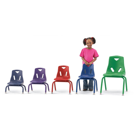 Berries Stacking Chair with Powder-Coated Legs