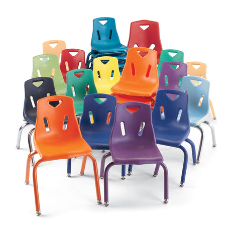 Berries Stacking Chair with Powder-Coated Legs