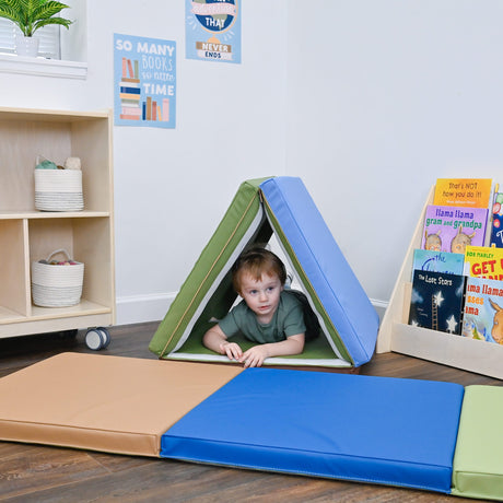 Children's Factory Tent Box Mats, Set of 2 | Folding Soft Play Mats