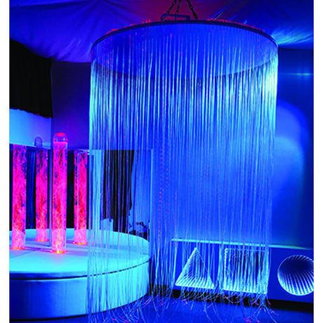 Circular LED Fiber Optic Shower for Drywall Ceilings