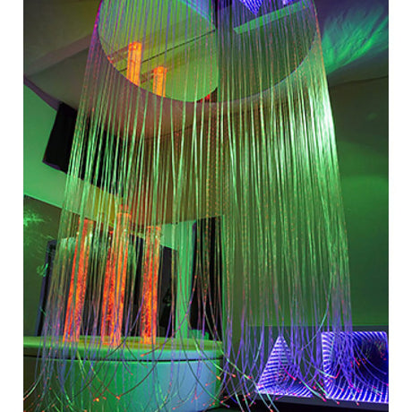 Circular LED Fiber Optic Shower for Drywall Ceilings