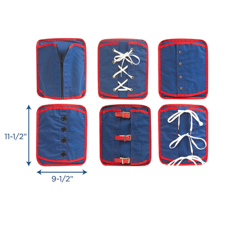 Children's Factory Manual Dexterity Boards, Set of 6 | Fine Motor Dressing Skills