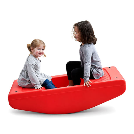 Children's Factory Red Rocker | 2-in-1 Toddler Rocker & Balance Bridge
