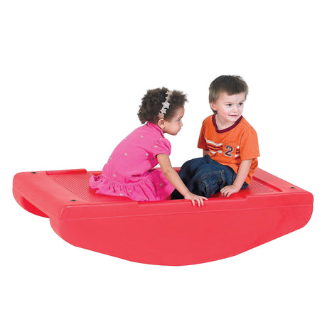 Children’s Factory Red Rocker Toddler Bridge – 2-in-1 Rocker and Balance Bridge with Safety Rails