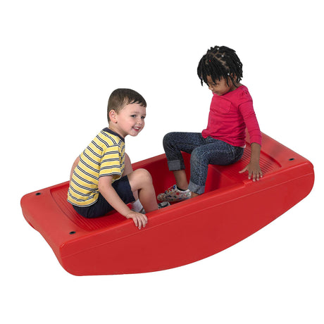 Children’s Factory Red Rocker Toddler Bridge – 2-in-1 Rocker and Balance Bridge with Safety Rails