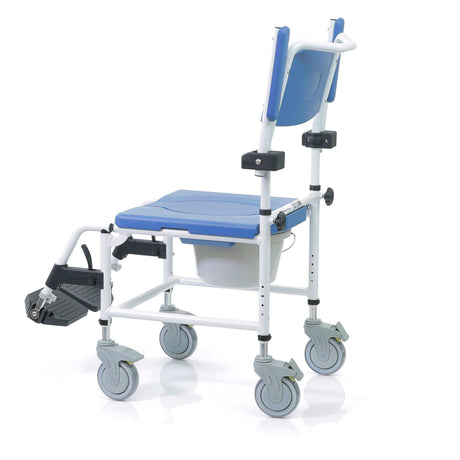 Aluminum Shower Commode Mobile Chair with Casters