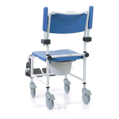 Aluminum Shower Commode Mobile Chair with Casters