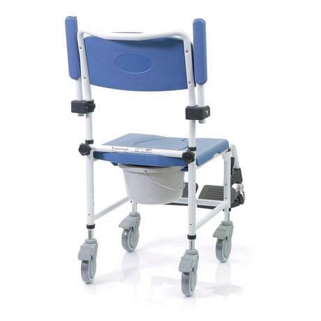 Aluminum Shower Commode Mobile Chair with Casters