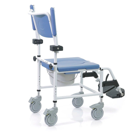 Aluminum Shower Commode Mobile Chair with Casters
