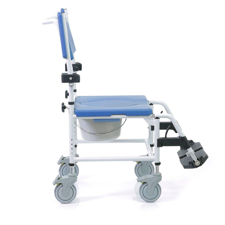 Aluminum Shower Commode Mobile Chair with Casters