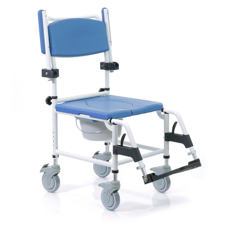 Aluminum Shower Commode Mobile Chair with Casters