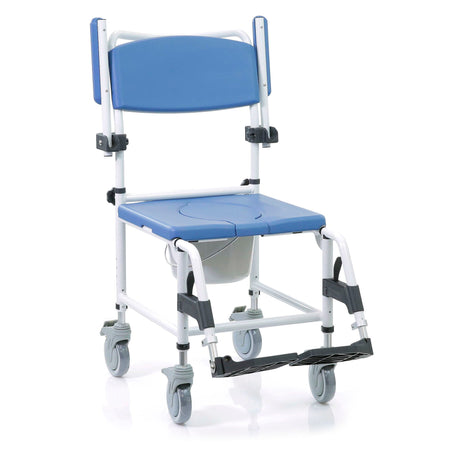 Aluminum Shower Commode Mobile Chair with Casters