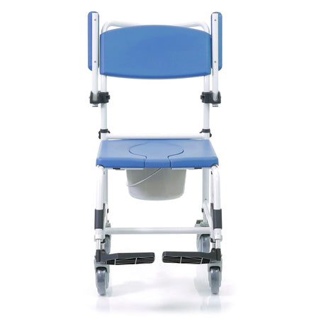 Aluminum Shower Commode Mobile Chair with Casters