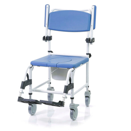 Aluminum Shower Commode Mobile Chair with Casters