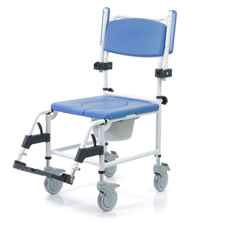 Aluminum Shower Commode Mobile Chair with Casters