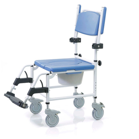Aluminum Shower Commode Mobile Chair with Casters