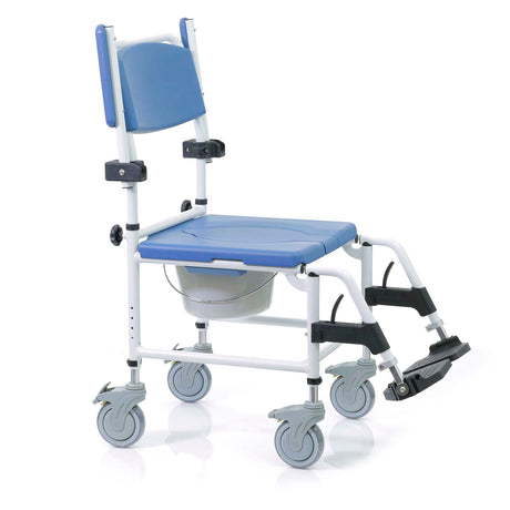 Aluminum Shower Commode Mobile Chair with Casters