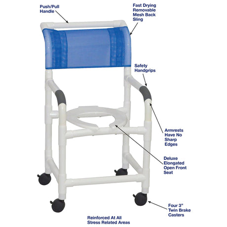 MJM 18" Echo Bath Shower Chair | Bathroom Safety