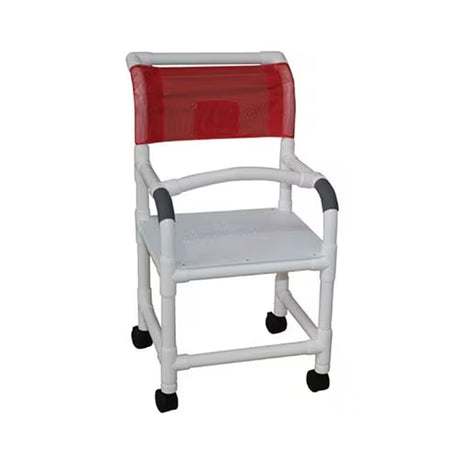 Shower Chair with Flat Stock Seat and Lap Security Bar