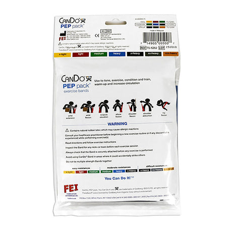 CanDo Low Powder Exercise Band Pep Pack