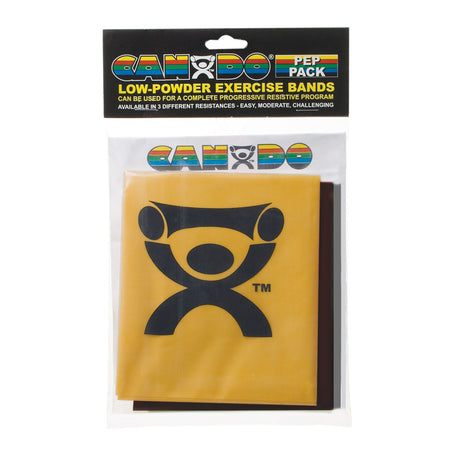 CanDo Low Powder Exercise Band Pep Pack