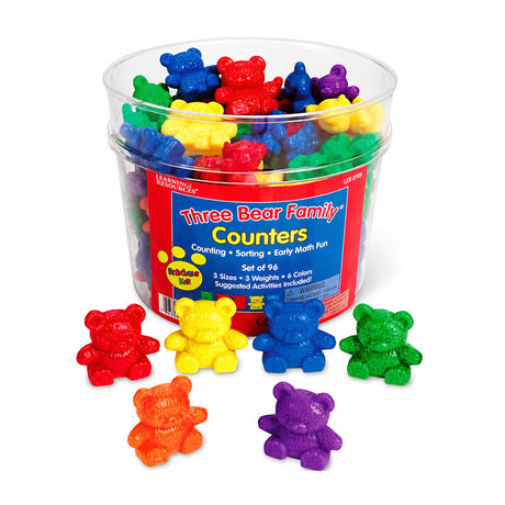 Three Bear Family Counters: Rainbow Set