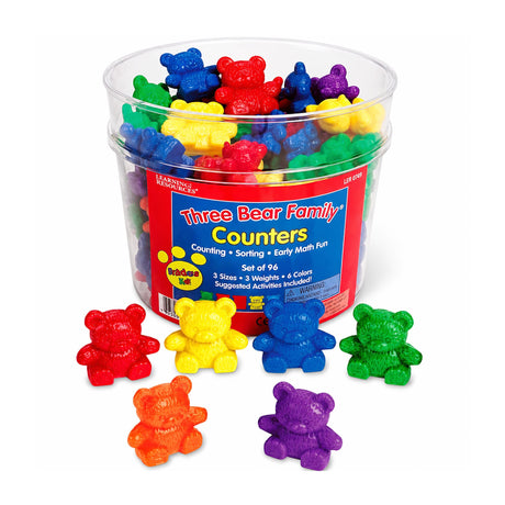 Three Bear Family Counters: Rainbow Set