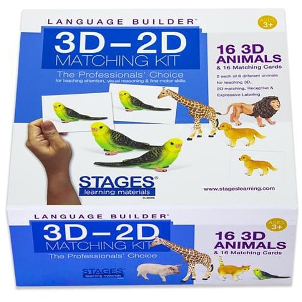 Language Builder 3D-2D Animal Matching Kit