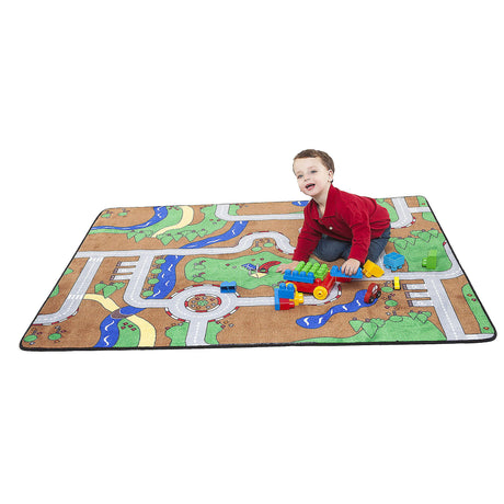 Educational Rectangular Building Block Rug