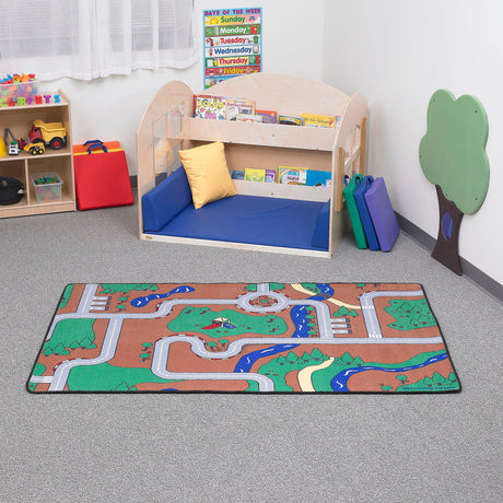 Educational Rectangular Building Block Rug